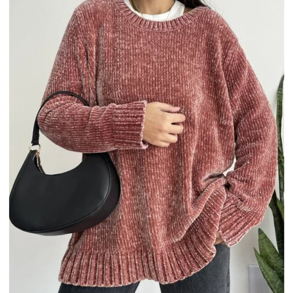 Orvis Sweaters - 13.  Orvis Chenille Sweater Dusty Rose